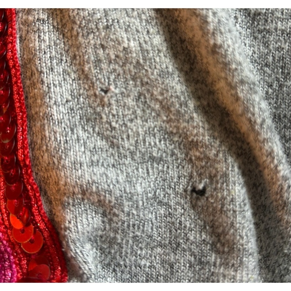 Lola + The Boys Kids Gray Rainbow Sequin Stripe Jogger Sweatpants Size 10 - Picture 7 of 7